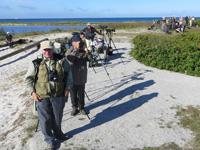 Birders at Falsterbo watchpoint © Ken Hall