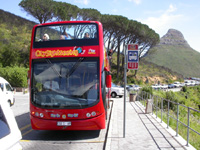 The open-top bus